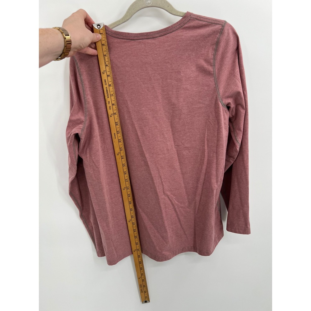 LL Bean Insect Shield Repellent Long Sleeve Shirt Rose Pink Hiking Large - Picture 6 of 9
